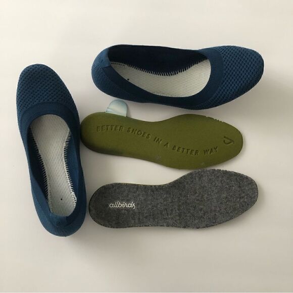 Allbirds blue Tree Breezers in woman’s size 5 slip on flexible flats wool - Picture 9 of 9